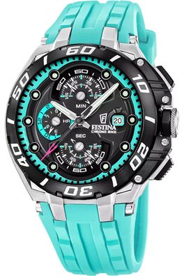 Festina Herrenuhr Chronograph Chrono Bike Silikon Azurblau F20755/7