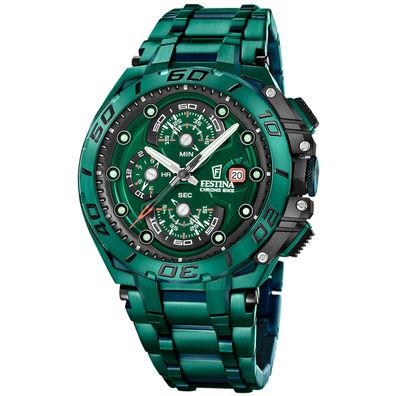 Festina Herrenuhr Chronograph Chrono Bike Special Edition Dunkelgrün F20758/1