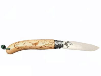 Gravoo Taschenmesser mit Fasan Motive in Buche Holz