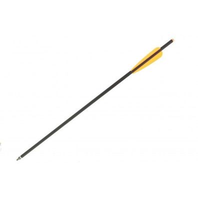 Carbonbolzen 20" in schwarz aus Kohlefaser mit Schraubspitze