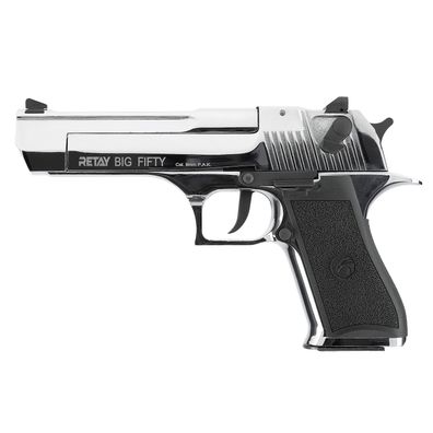 Retay Big Fifty in Chrom Schreckschusspistole im Kal. 9mm P.A.K