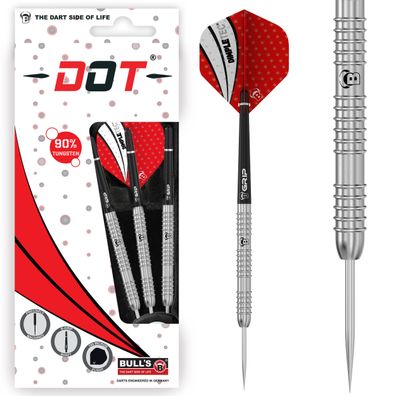 Bull´s Steeldarts DOT D8, 90% Tungsten, 21g., Silber