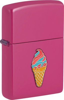 Zippo Benzinfeuerzeug "Ice Cream Emblem" Frequency Rosa