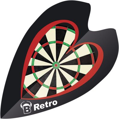BULL'S Retro Flights, 3 Stück, 100 Micron, Nylon, Dartboard