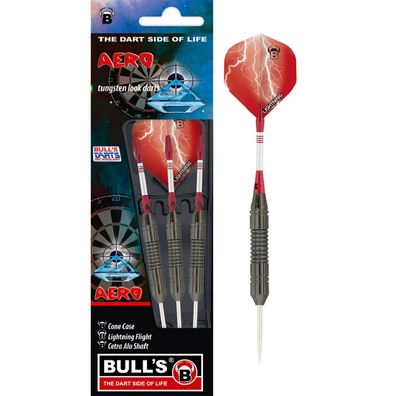 Steeldart Bull's, Aero, messing, 22g, Schwarz