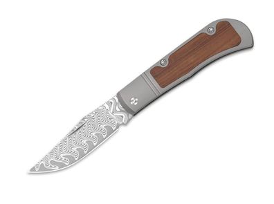 Kizer Trestle Damascus Ti Mkuruti, Taschenmesser, Damastklinge