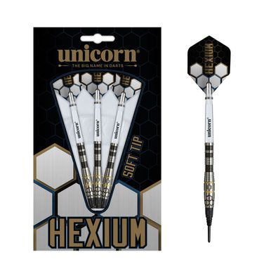 Softdart Unicorn, Hexium Style 1,90% Tungsten, 22g, Gold