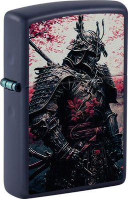 Zippo Navy Blue color, Samurai Warrior, Metall