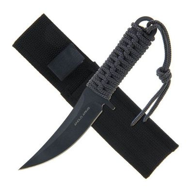 Anglo Arms feststehendes Outdoormesser mit Nylonscheide, grau