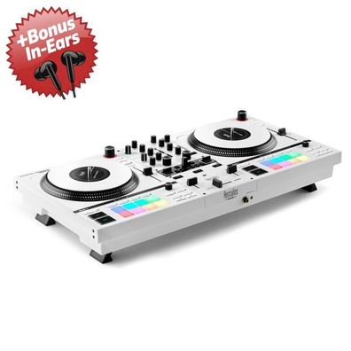 Hercules DJ Controller Inpulse T-7 Weiss + Bonus In-Ear Kopfhörer