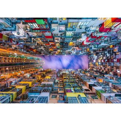 ENJOY Puzzle Buntes Apartmenthaus, Hongkong 1000 Teile