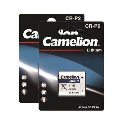 2x Photo Spezial Batterie Foto Camelion CR-P2 Kamera CR P2 6V Lithium