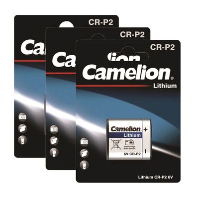 3x Photo Spezial Batterie Foto Camelion CR-P2 Kamera CR P2 6V Lithium