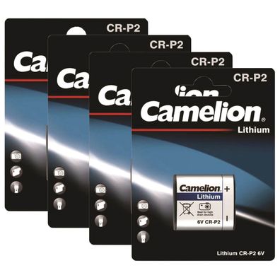 4x Photo Spezial Batterie Foto Camelion CR-P2 Kamera CR P2 6V Lithium