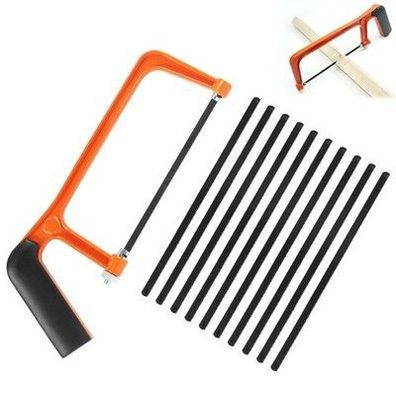 1x Mini Bügelsäge mit 10 Austauschblättern