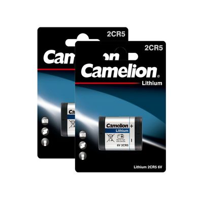 2x Camelion Kamera Spezial 2CR5 Photo Batterie 2CR5 2 CR 5 6V