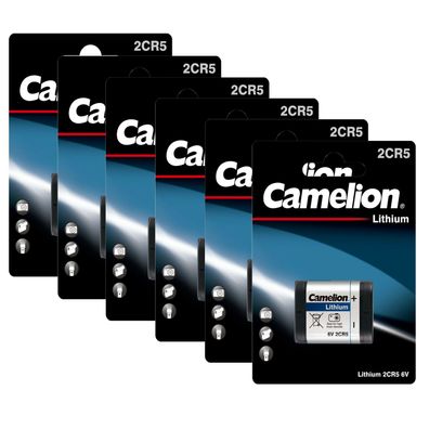 6x Camelion Kamera Spezial 2CR5 Photo Batterie 2CR5 2 CR 5 6V