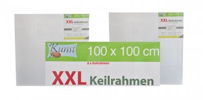 4er-Set Keilrahmen XXL 100x100cm Leinwand Holzrahmen Leinwände Künstlerbedarf