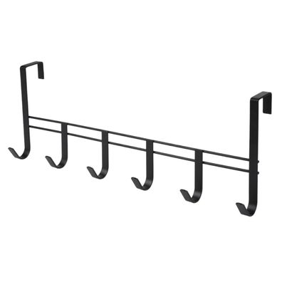 Metall-Türgarderobe schwarz Türhaken Kleiderhaken Garderobenhaken Hakenleiste