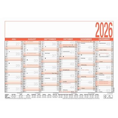 Arbeitstagekalender A5