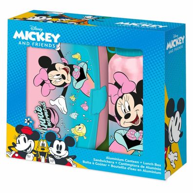 Disney Minnie Lunchbox + Aluminiumflaschen-Set 500ml