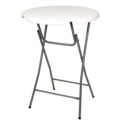 Stehtisch weiß Ø81cm Bartisch Klapptisch Partytisch Bistrotisch Gartentisch