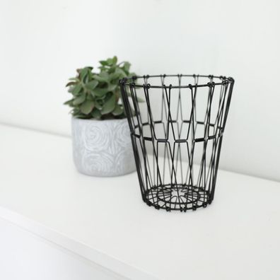 6x Metall Korb 5in1 Schwarz Formbar Schalen Dekoration Küche Gefäß Aufbewahrung