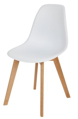 Schalenstuhl weiß Esszimmerstuhl Küchenstuhl Bürostuhl Schalensitz Retro Sessel