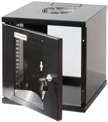 Intellinet 711692 Intellinet Wandverteiler 10" 6HE 300x300mm schwarz, ontiert