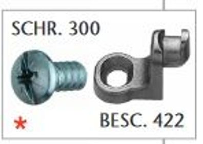 Halterung / Schraube Rückwand Jutzler Schraube SCHR. 300 Halterung BESC. 422