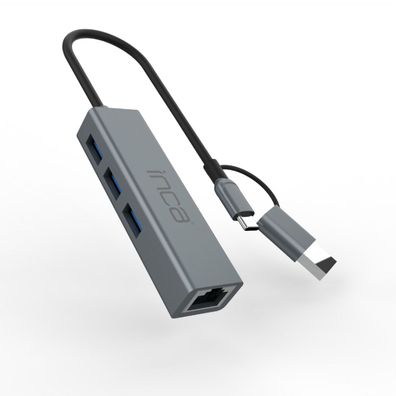 IUTP-03TX USB-C zu Ethernet Adapter 10 Gbit/s Aluminium
