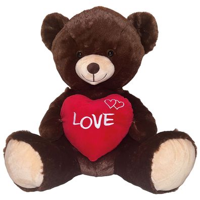 Teddybär Kuscheltier mit Herz 50 cm Plüschtier Geschenk Liebe Valentinstag