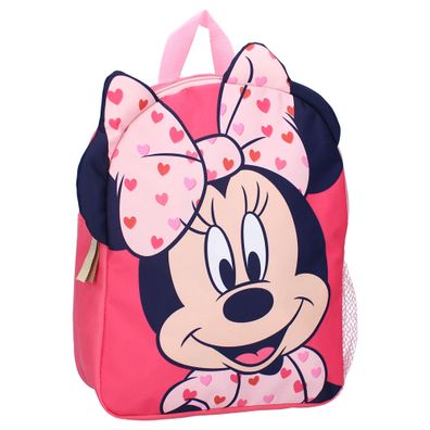 Disney Minnie Mouse 3D Rucksack Rosa Kinder Schulrucksack mit Seitentaschen