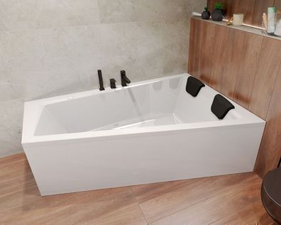 Badewanne Rechteck 160x90 Rechts + 1 Kopfstütze | Ablauf VIEGA & Füße GRATIS !