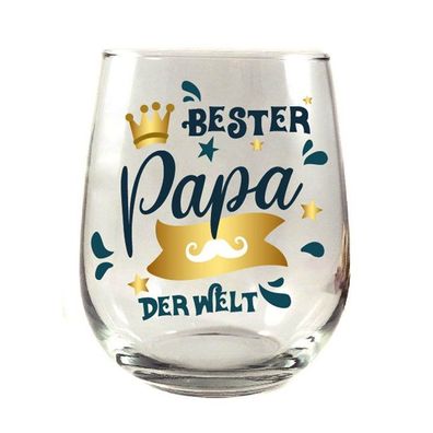 Whiskyglas, Wasserglas oder auch Weinglas mit Spruch - Bester Papa der Welt- GK