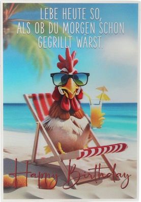 Depesche Klappkarte 3D ART, 12,1x17,5cm, Geburtstagskarte Grußkarte 36