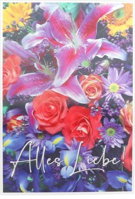 Depesche Klappkarte 3D ART, 12,1x17,5cm, Geburtstagskarte Grußkarte 47