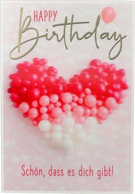 Depesche Klappkarte 3D ART, 12,1x17,5cm, Geburtstagskarte Grußkarte 50