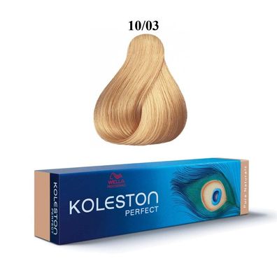 Koleston Perfect Permanentes Haarfärbemittel 10/03 Helles natürliches Goldblond 60ml