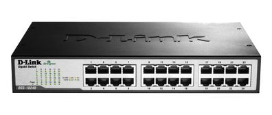 24-Port Layer2 Gigabit Switch Layer 2-Switch/ LED: Power, LK/ACT/ Auto-MDIX, QoS, Upl