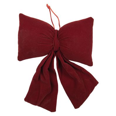 Clayre & Eef Deko-Schleife 20x7x30 cm Rot Synthetisch (Gr. 20x7x30 cm)