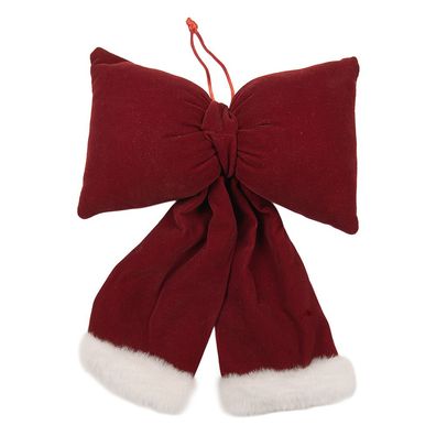 Clayre & Eef Deko-Schleife 28x10x40 cm Rot Synthetisch (Gr. 28x10x40 cm)