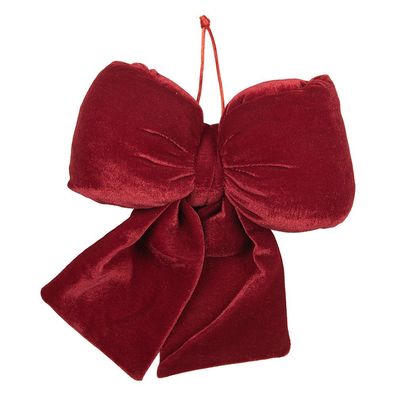 Clayre & Eef Deko-Schleife 18x10x20 cm Rot Synthetisch (Gr. 18x10x20 cm)