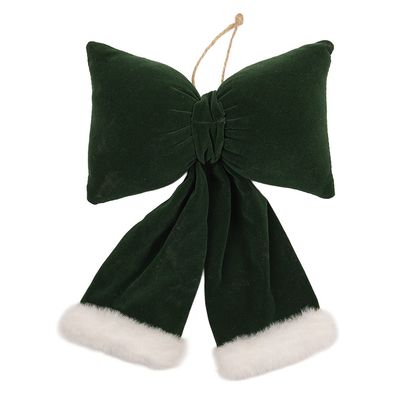Clayre & Eef Deko-Schleife 20x7x25 cm Grün Synthetisch (Gr. 20x7x25 cm)