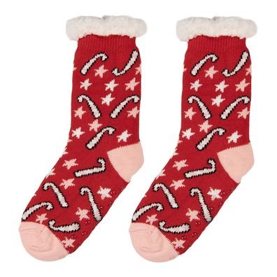 Clayre & Eef Weihnachtssocken one size Rot Synthetisch
