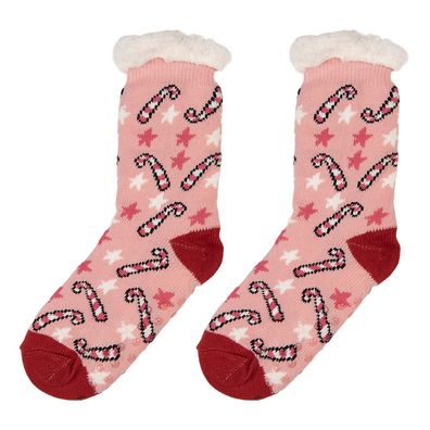 Clayre & Eef Weihnachtssocken one size Rosa Synthetisch