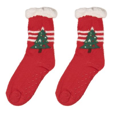 Clayre & Eef Weihnachtssocken one size Rot Synthetisch