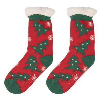 Clayre & Eef Weihnachtssocken one size Rot Synthetisch