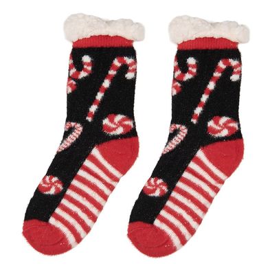 Clayre & Eef Weihnachtssocken one size Schwarz Synthetisch