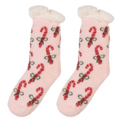 Clayre & Eef Weihnachtssocken one size Rosa Synthetisch